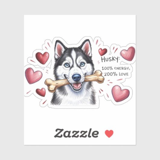 Husky dog sticker (Vel)