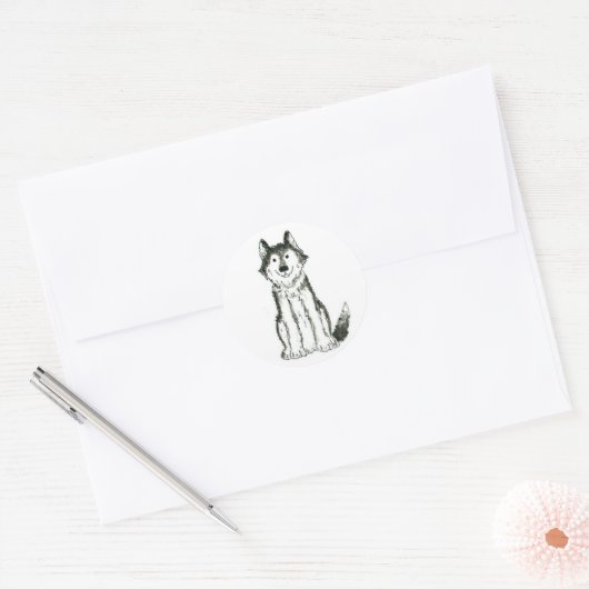 Husky Dog Stickers (Envelop)