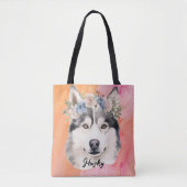 Husky Dog Tote Bag (Voorkant)