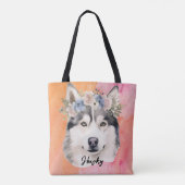 Husky Dog Tote Bag (Achterkant)