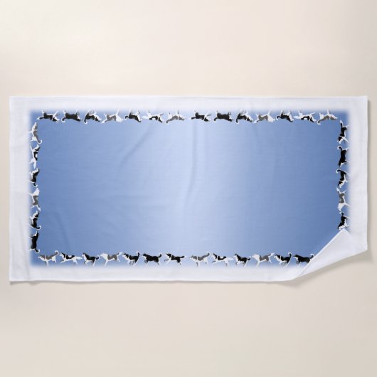 Husky Dog Towel Husky Malamute Beach Towel Strandlaken (Voorkant)