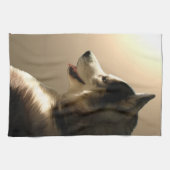 Husky Dog Towel Husky Malamute Pup Tea Towel Theedoek (Horizontaal)