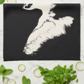 Husky Dog Towel Husky Malamute Pup Tea Towel Theedoek (Gevouwen)