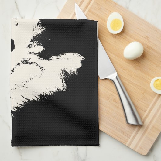 Husky Dog Towel Husky Malamute Pup Tea Towel Theedoek (Quarter Fold)