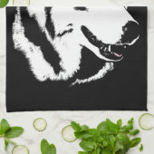 Husky Dog Towel Husky Malamute Sled Dog Tea Towel Theedoek (Gevouwen)