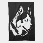 Husky Dog Towel Husky Malamute Sled Dog Tea Towel Theedoek (Verticaal)