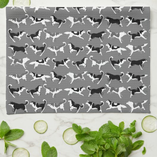 Husky Dog Towel Husky Malamute Tea Towel Theedoek (Gevouwen)