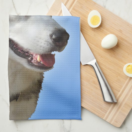 Husky Dog Towel Husky Malamute Tea Towel Theedoek (Quarter Fold)
