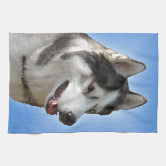 Husky Dog Towel Husky Malamute Tea Towel Theedoek (Horizontaal)
