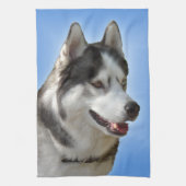 Husky Dog Towel Husky Malamute Tea Towel Theedoek (Verticaal)