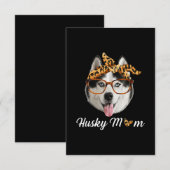 Husky Dog Wearing Headband | Dog Day Gift RSVP Kaartje (Voorkant / Achterkant)