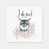 Husky Dog Wedding Cocktail Napkins Servet (Voorkant)
