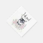 Husky Dog Wedding Cocktail Napkins Servet (Hoek)