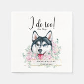 Husky Dog Wedding Cocktail Napkins Servet (Voorkant)