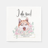 Husky Dog Wedding Cocktail Napkins Servet (Voorkant)