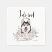 Husky Dog Wedding Cocktail Napkins Servet (Voorkant)