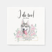 Husky Dog Wedding Cocktail Napkins Servet (Voorkant)