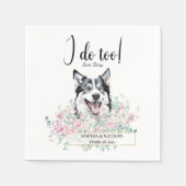 Husky Dog Wedding Cocktail Napkins Servet (Voorkant)