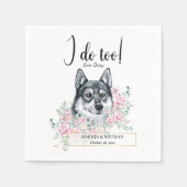 Husky Dog Wedding Cocktail Napkins Servet (Voorkant)