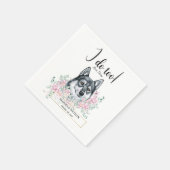 Husky Dog Wedding Cocktail Napkins Servet (Hoek)