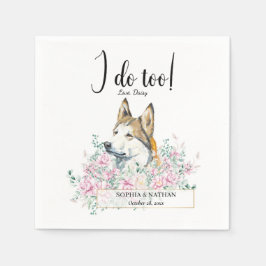 Husky Dog Wedding Cocktail Napkins Servet