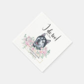 Husky Dog Wedding Cocktail Napkins Servet (Hoek)