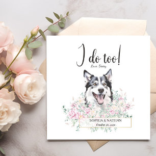 Husky Dog Wedding Cocktail Napkins Servet