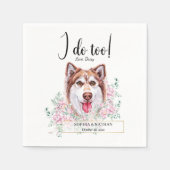 Husky Dog Wedding Cocktail Napkins Servet (Voorkant)