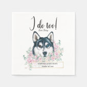 Husky Dog Wedding Cocktail Napkins Servet (Voorkant)