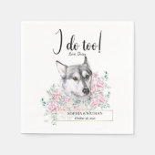 Husky Dog Wedding Cocktail Napkins Servet (Voorkant)