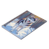 Husky | Dog Winter Watercolor Pet Painting Notitieboek (Linkerzijde)