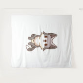 Husky Dog Wolfhound Wandkleed (Voorkant (horizontaal))