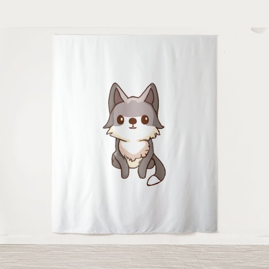 Husky Dog Wolfhound Wandkleed (Voorkant)