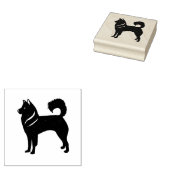 Husky Dog Wood Art Stamp Rubberstempel (Gestempeld)