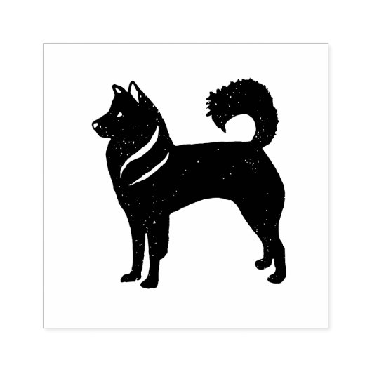 Husky Dog Wood Art Stamp Rubberstempel (Afrduk)