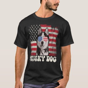  Husky Dog Zonnebril USA Flag Patriotic 4t T-shirt