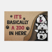 Husky Dogs Mat, het is hier in feite een dierentui Deurmat (Voorkant)