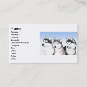Husky Dogs Profile Card Visitekaartje