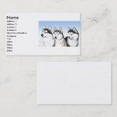 Husky Dogs Profile Card Visitekaartje (Voorkant / Achterkant)