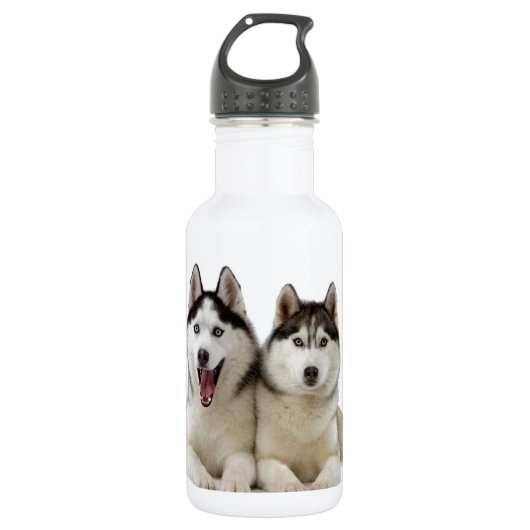Husky Dogs Waterfles (Voorkant)