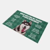 Husky Doormat, Husky Welcome Mat, Husky Lover Deurmat (Schuin)