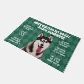 Husky Doormat, Husky Welcome Mat, Husky Lover Deurmat (Schuin)