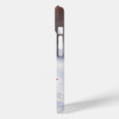 Husky draagt een rode wintersjaal Case-Mate iPhone case (Achterkant / Links)