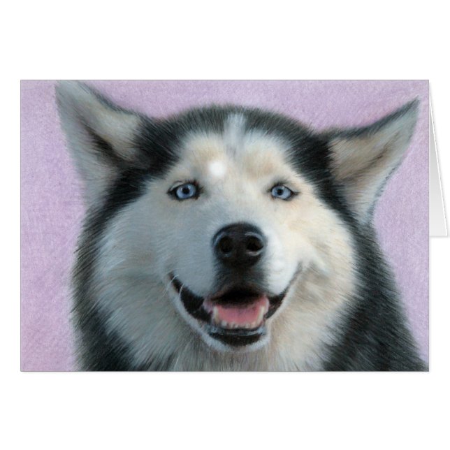 Husky Drawing Card (Voorkant Horizontaal)