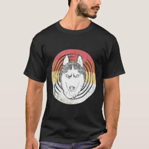 Husky Eigenaar Gift Mam Hondenliefhebber Retro Sib T-shirt