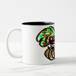 Husky en pompoen tijd tweekleurige koffiemok