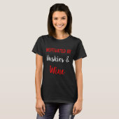 Husky en Wijn Womens T-shirt (Voorkant volledig)