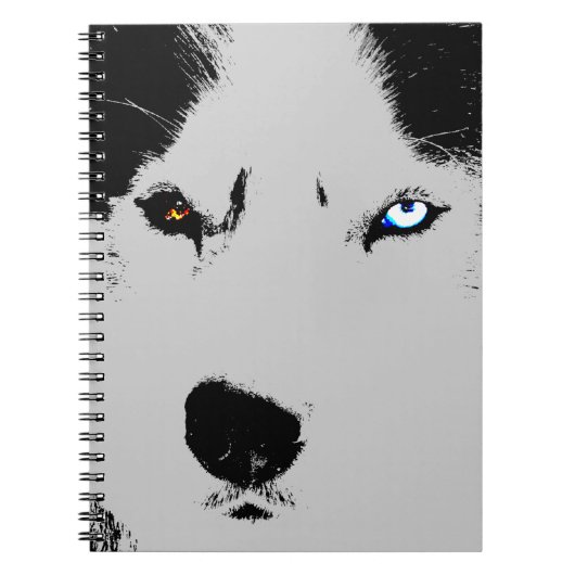 Husky Eye Notitieboek Siberian Husky Gifts & Books (Voorkant)
