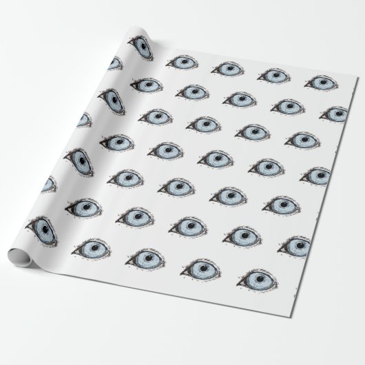 Husky Eye Pattern Cadeaupapier (Uitgerold)