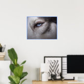 Husky Eye Poster Sled Dog Art Poster Husky Gifts (Thuiskantoor)
